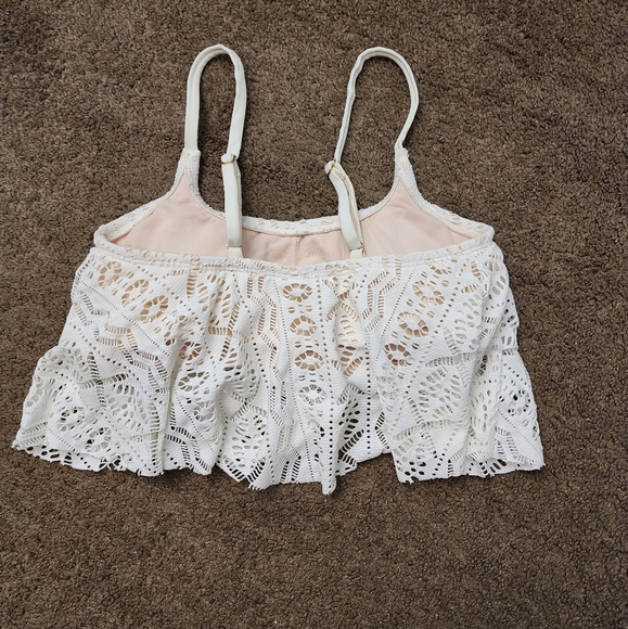 Ivory Crochet Bikini Top, Women's XS - Picture 3 of 7